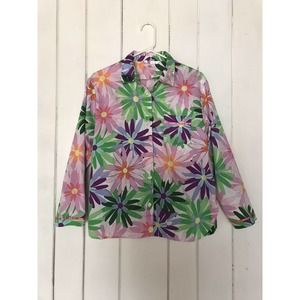 Victoria’s Secret Pajamas Set Floral Hippie Flower Power 70s Size Small